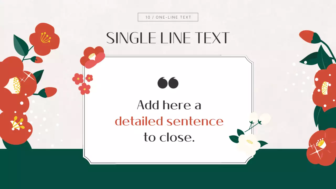 붉은 꽃 꽃 프레젠테이션