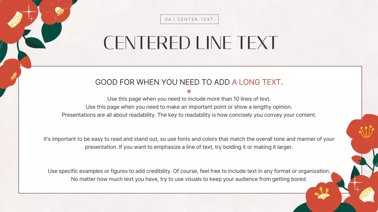 붉은 꽃 꽃 프레젠테이션