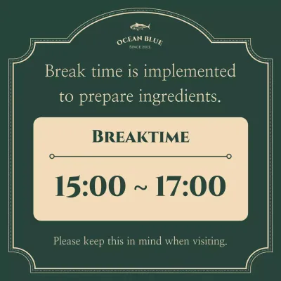 Green Traditional Breaktime Notice Social Media Post