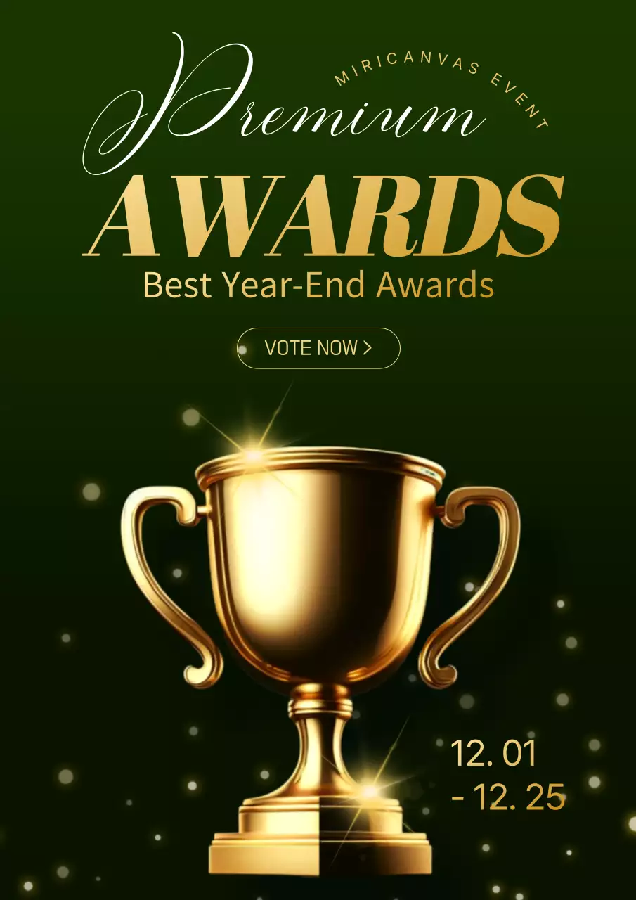 Green Elegant Awards Promotion Poster