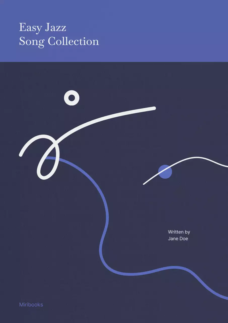 Blue Minimal Jazz Collection Guide Book Cover