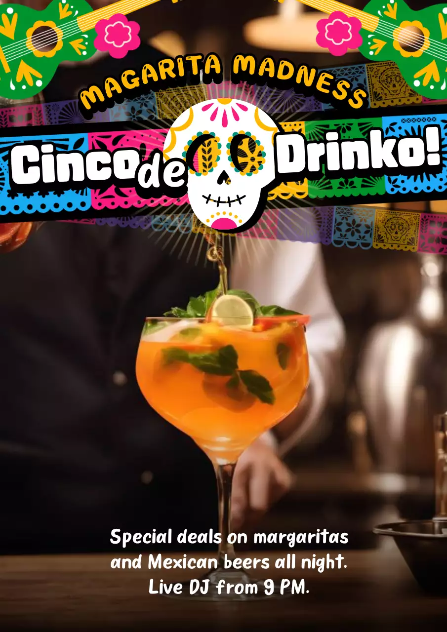 Colorful Cultural Cinco De Mayo Promotion Poster