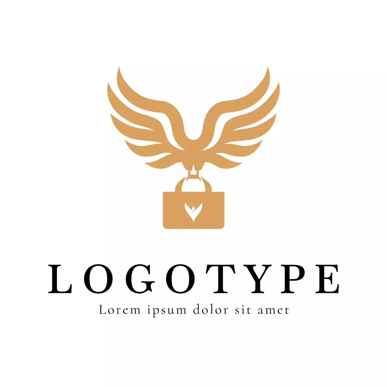 Gold Minimal Business Card Logo