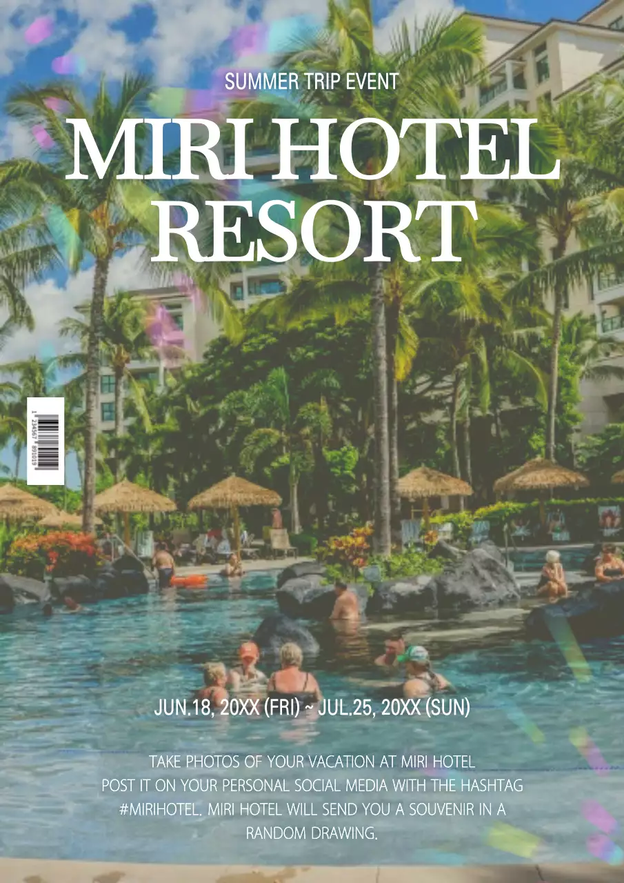 Green Tropical Hotel Promotion Poster