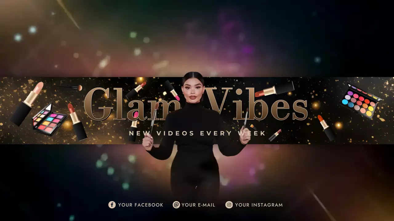 Black Trendy Makeup Promotion YouTube Thumbnail