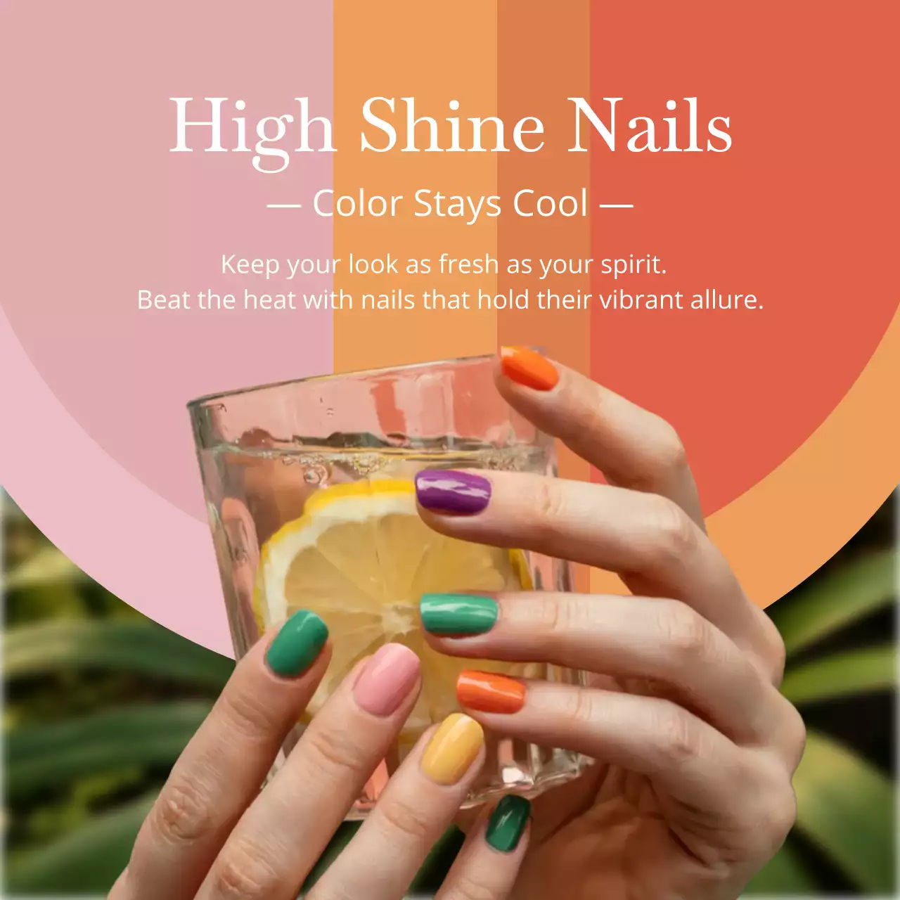 Colourful Trendy Nail Service Promotion Instagram Post
