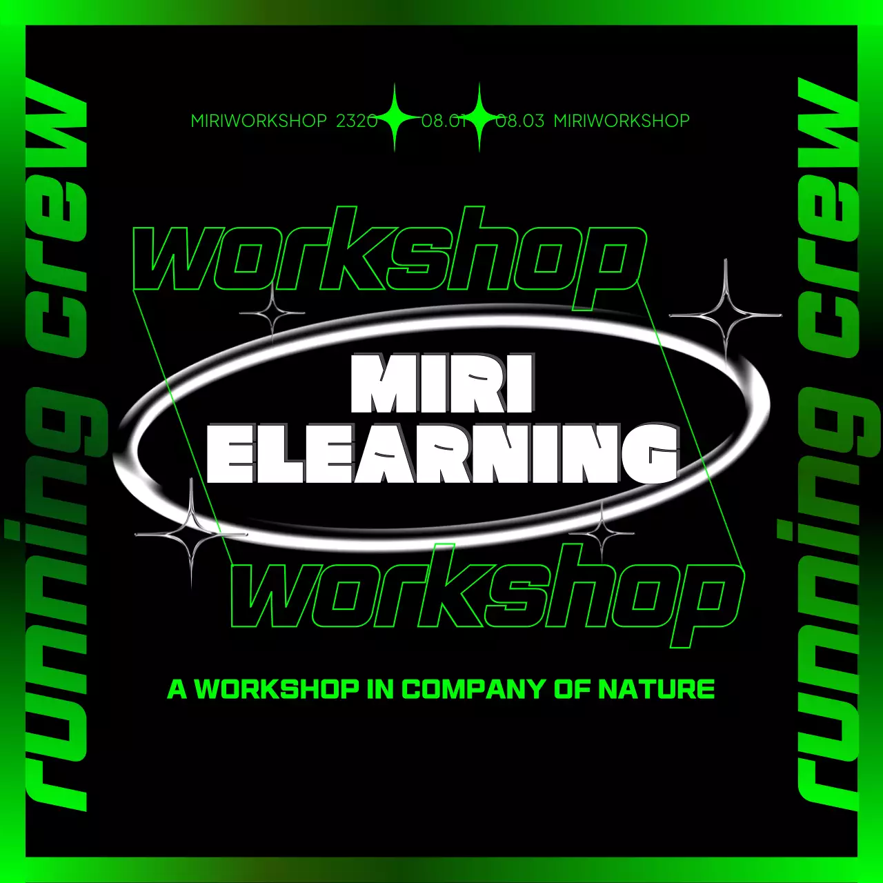 그린 사이버 워크숍 공지 소셜 미디어 게시물