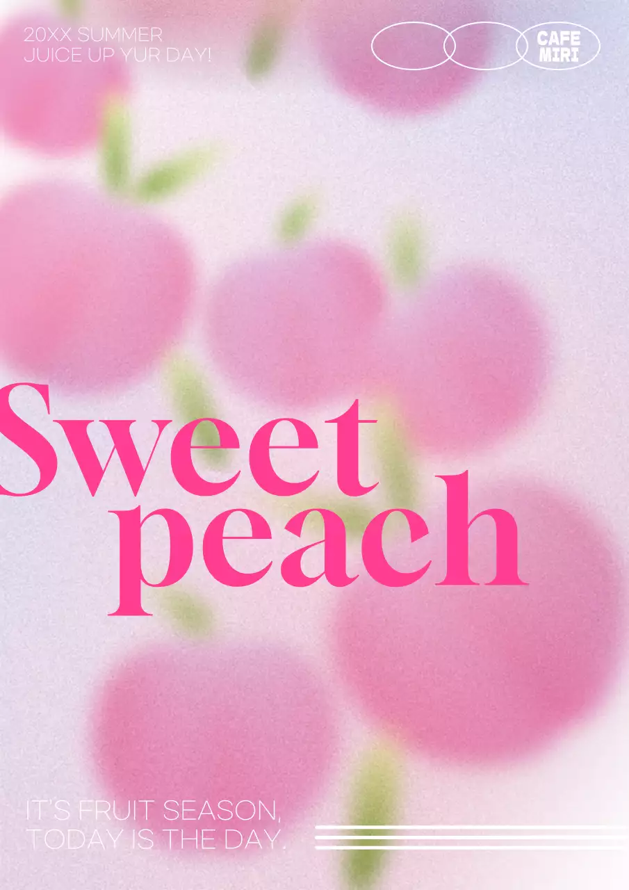 Pink Minimal Fruit Promotion Poster