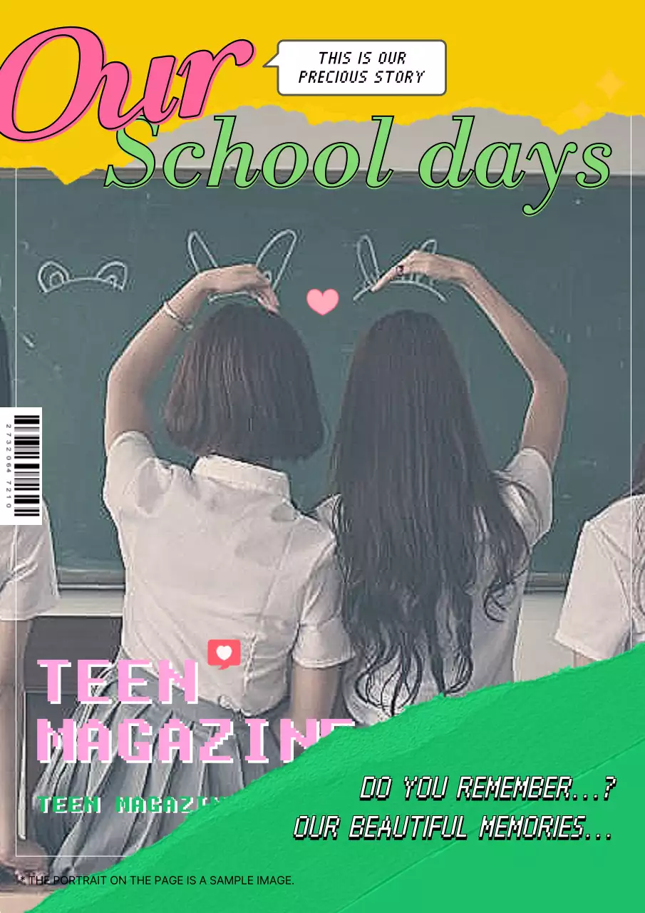 Yellow Retro School Magazine Poster