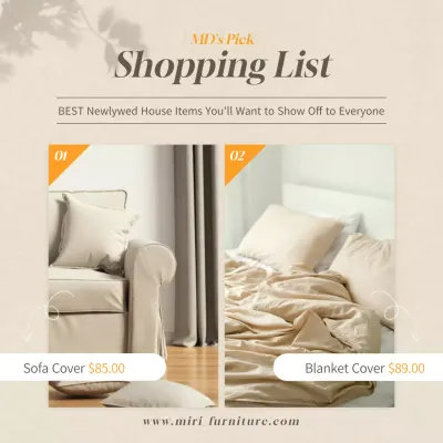 Beige Modern Home Promotion Social Media Post