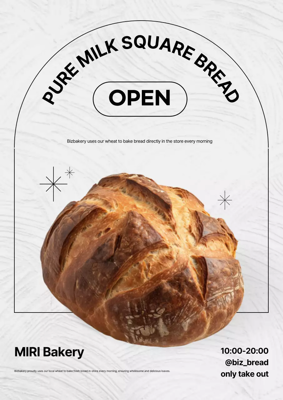 Promosi Toko Roti White Simple