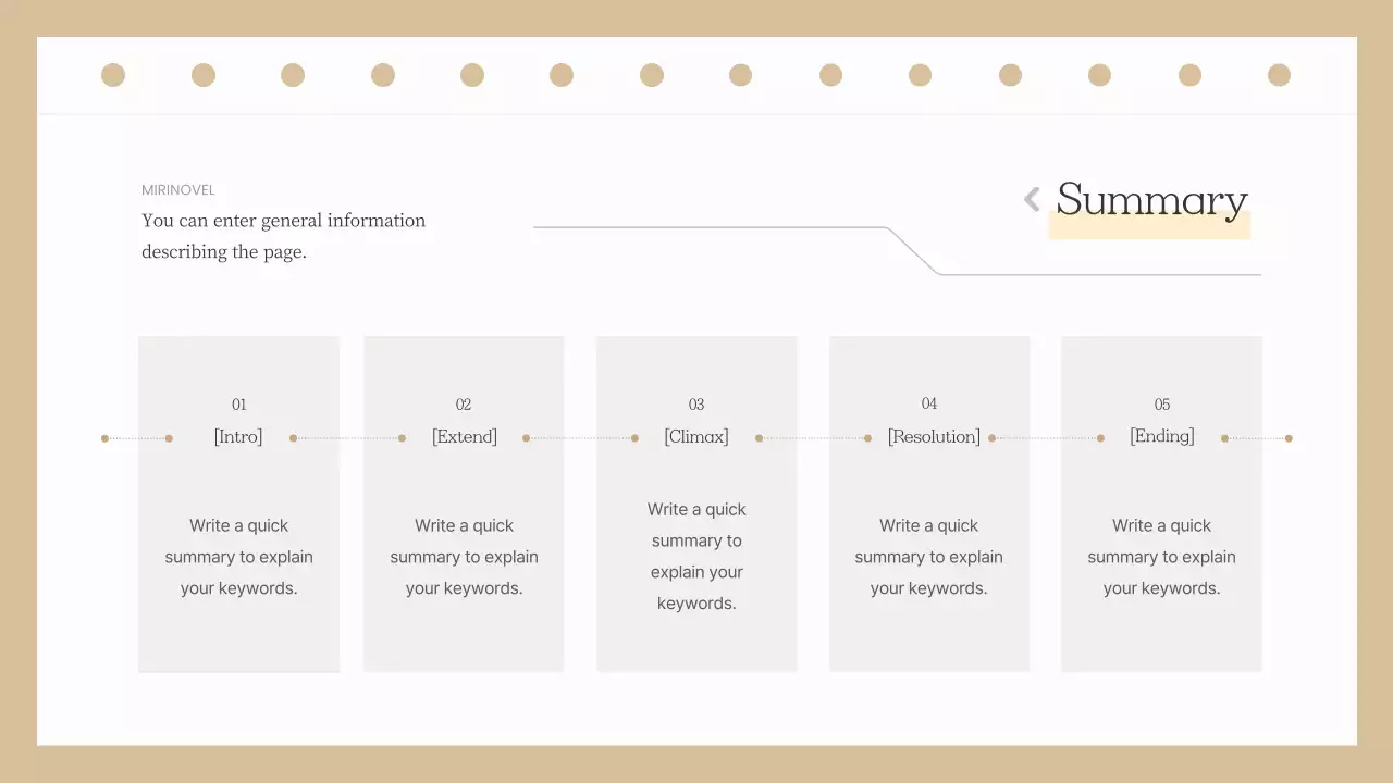 베이지 심플 웹 소설 가이드 프레젠테이션