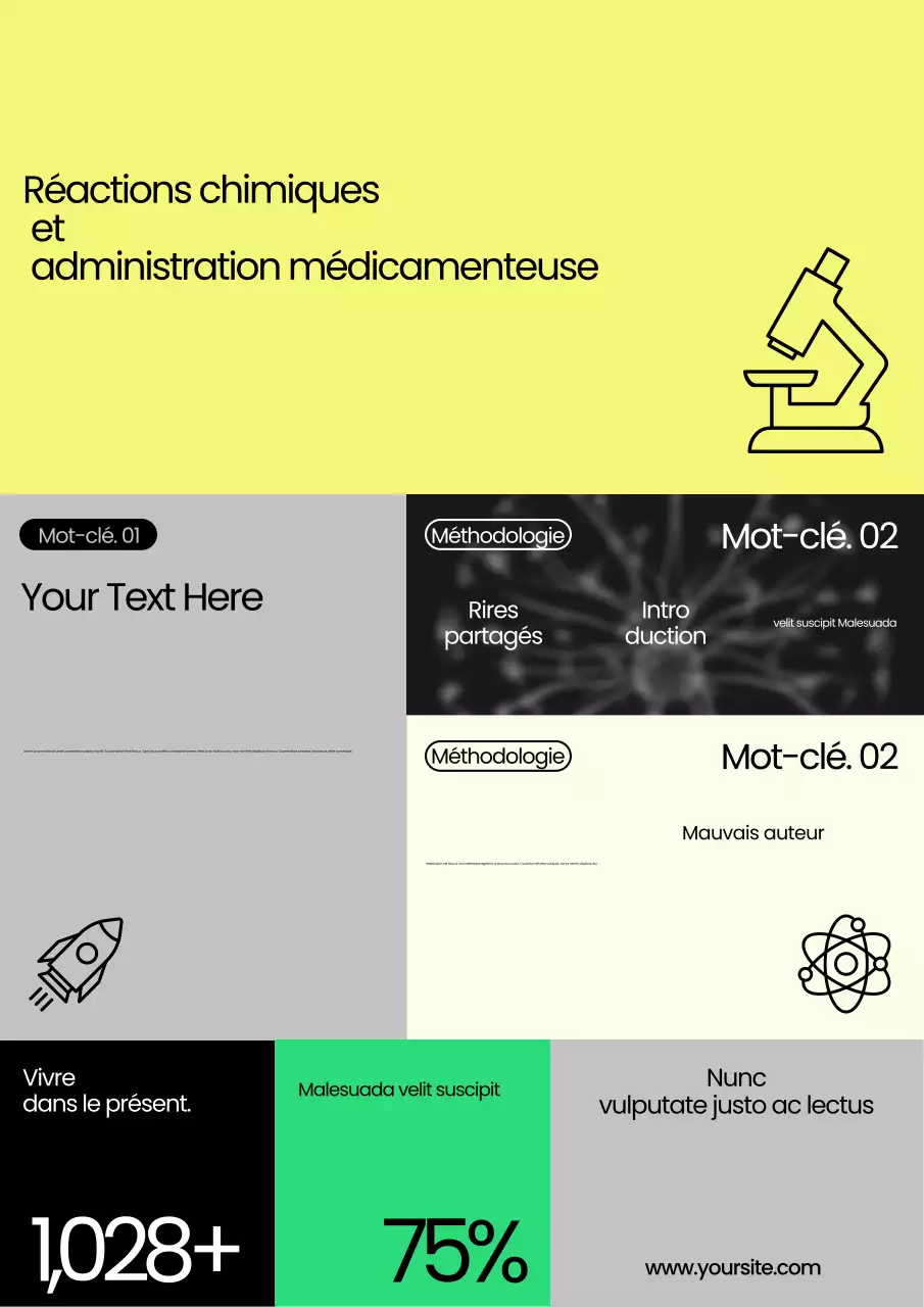 Présentation scientifique moderne jaune