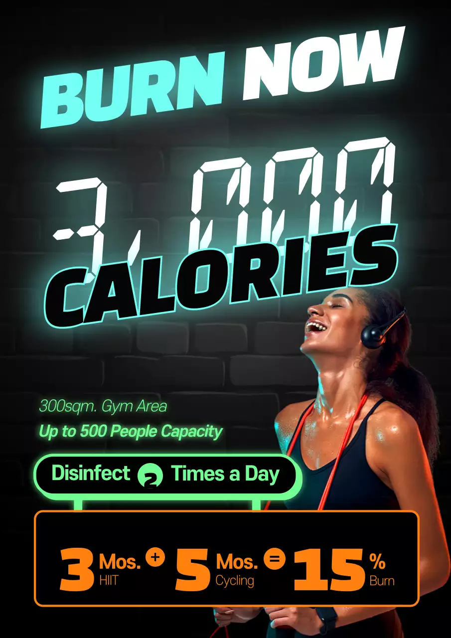 Neon Modern Fitness Promotion Poster