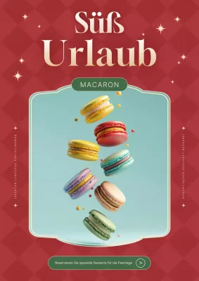 Rotes modernes Dessert-Angebot