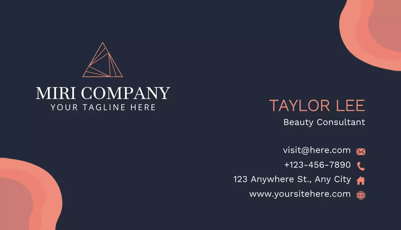 Navy Modern Business Card