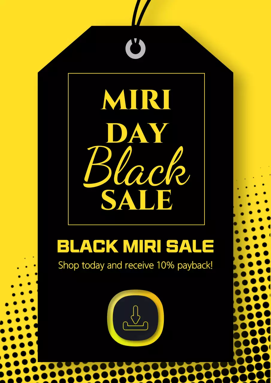 노란색 트렌디 세일 프로모션 포스터