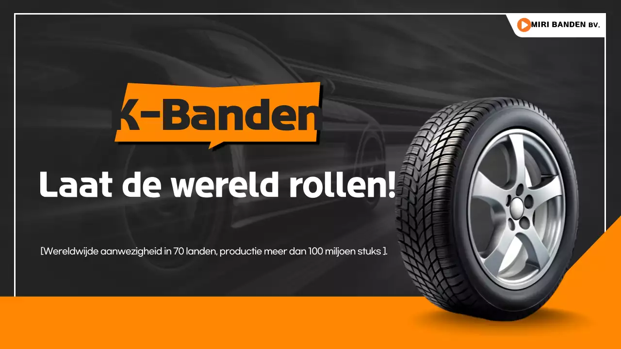 Oranje moderne bandenadvertentie