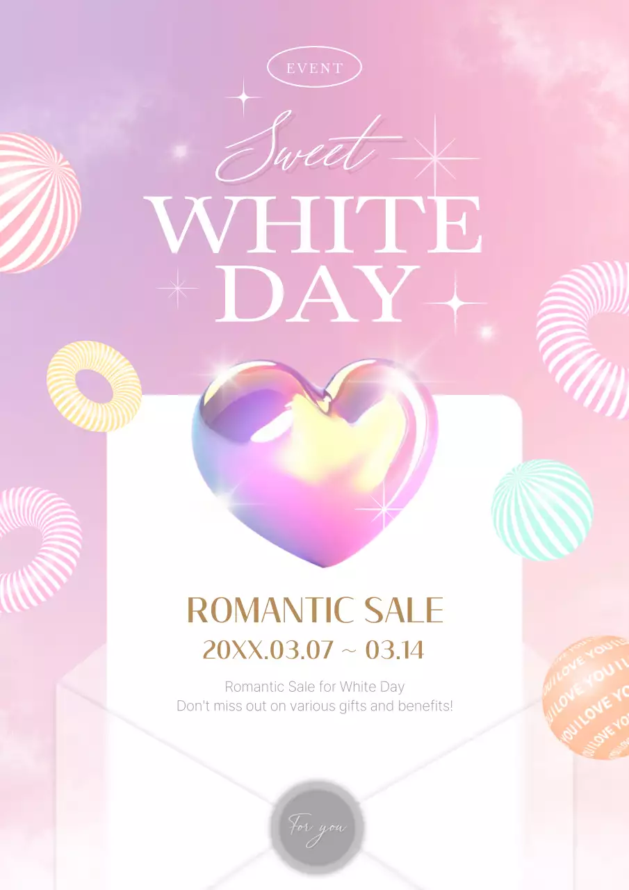 Pink Elegant Romantic Promotion Poster