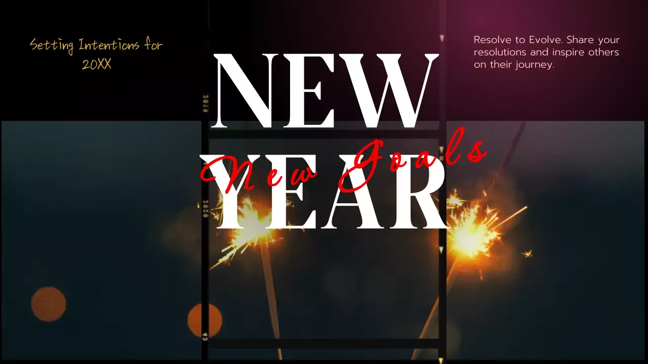 블랙과 레드 우아한 새해 결심 소개