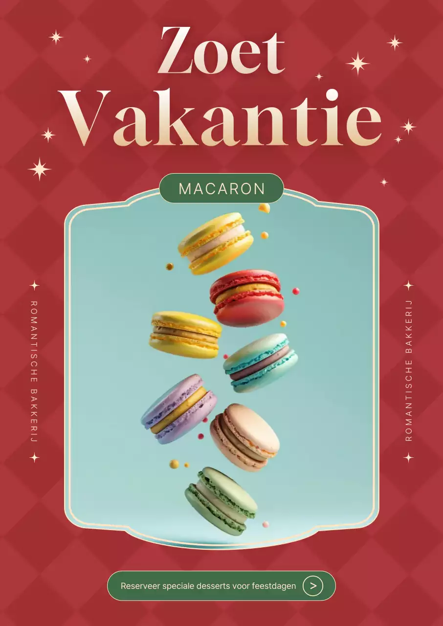 Rode Moderne Dessert Promotie