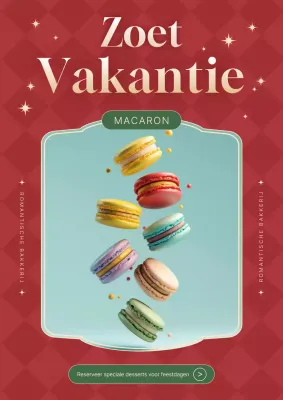 Rode Moderne Dessert Promotie