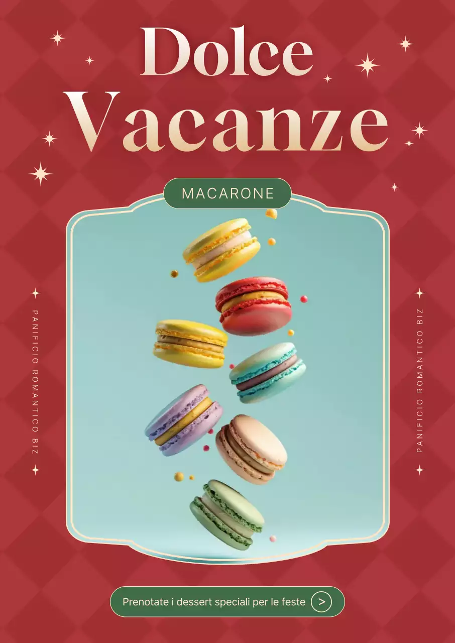 Promozione dessert moderno rosso