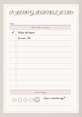 Agenda giornaliera moderna beige