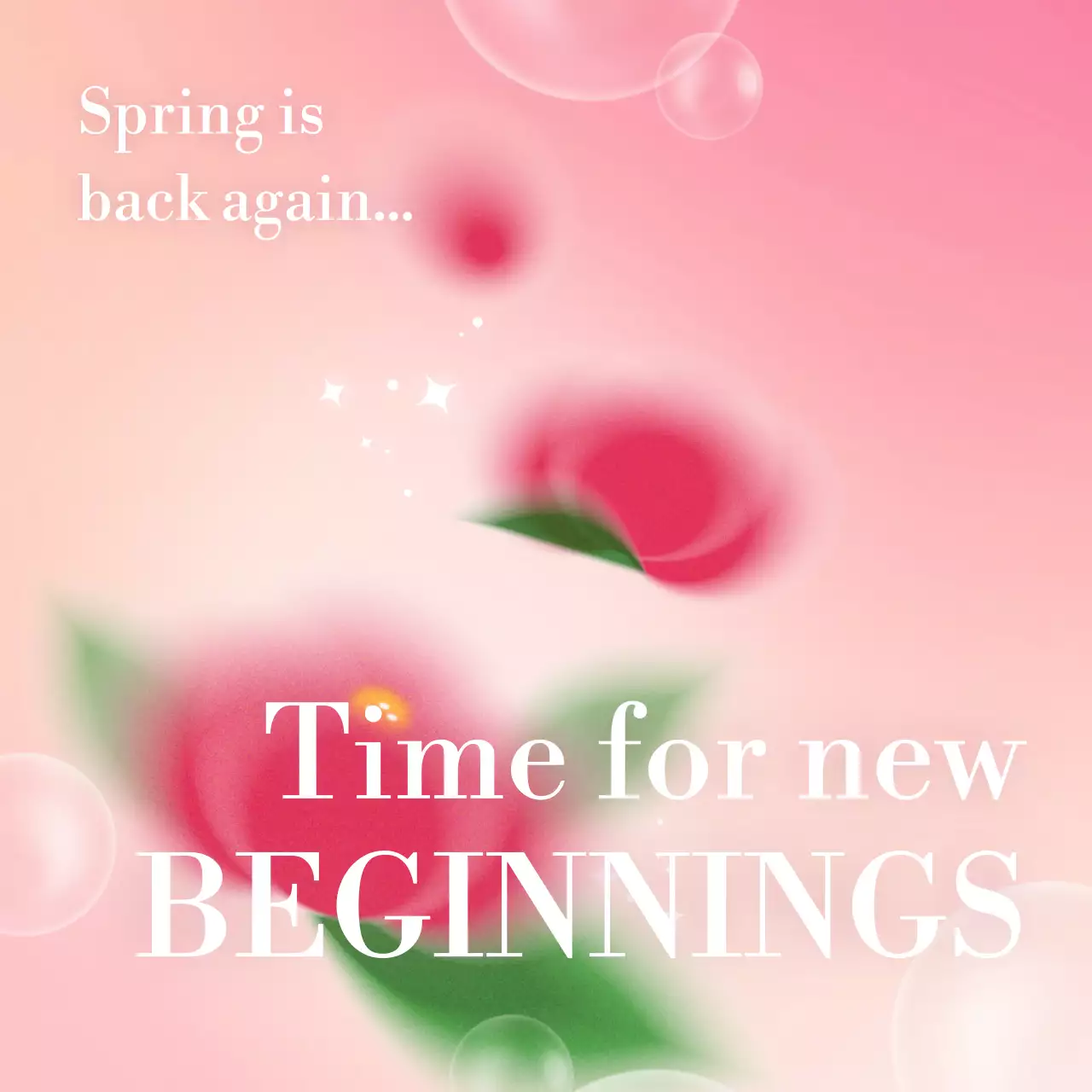 Pink Minimal Spring Announcement Instagram Post