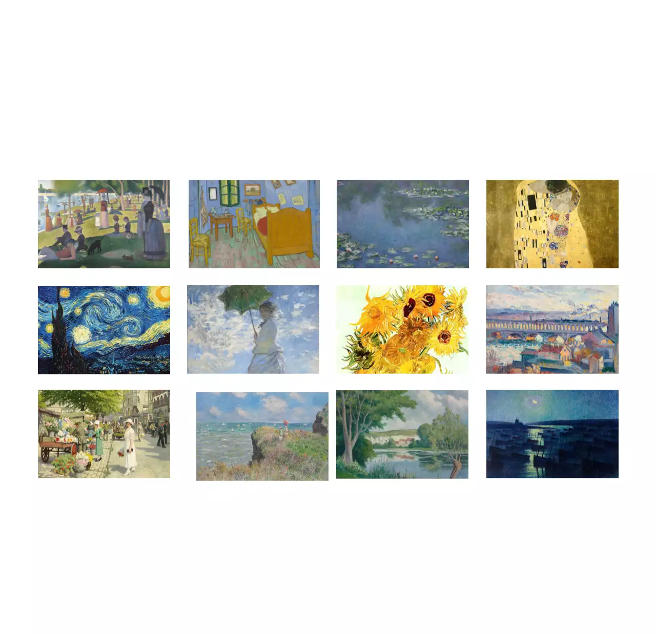 黒とグレーのシンプルでクラシックな名画。