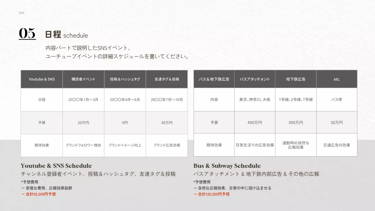 白黒 モダン ブランド 企画書 プレゼンテーション