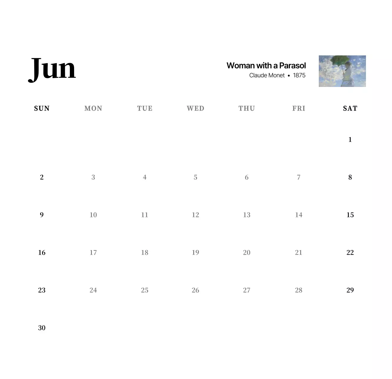 黒とグレーのシンプルでクラシックな名画。