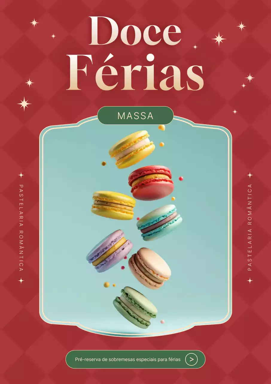 Promoção de Sobremesa Moderna Vermelha