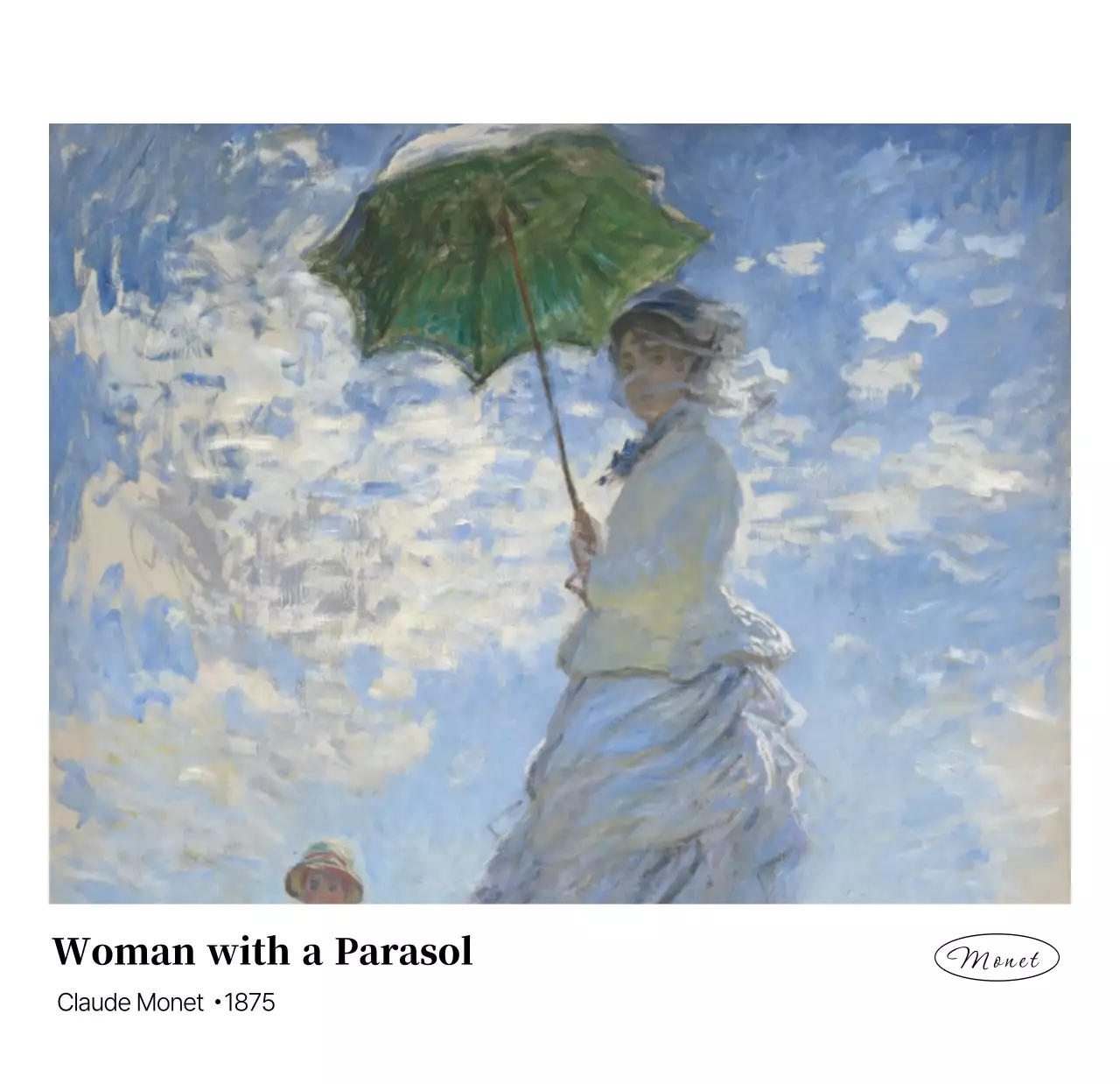 黒とグレーのシンプルでクラシックな名画。