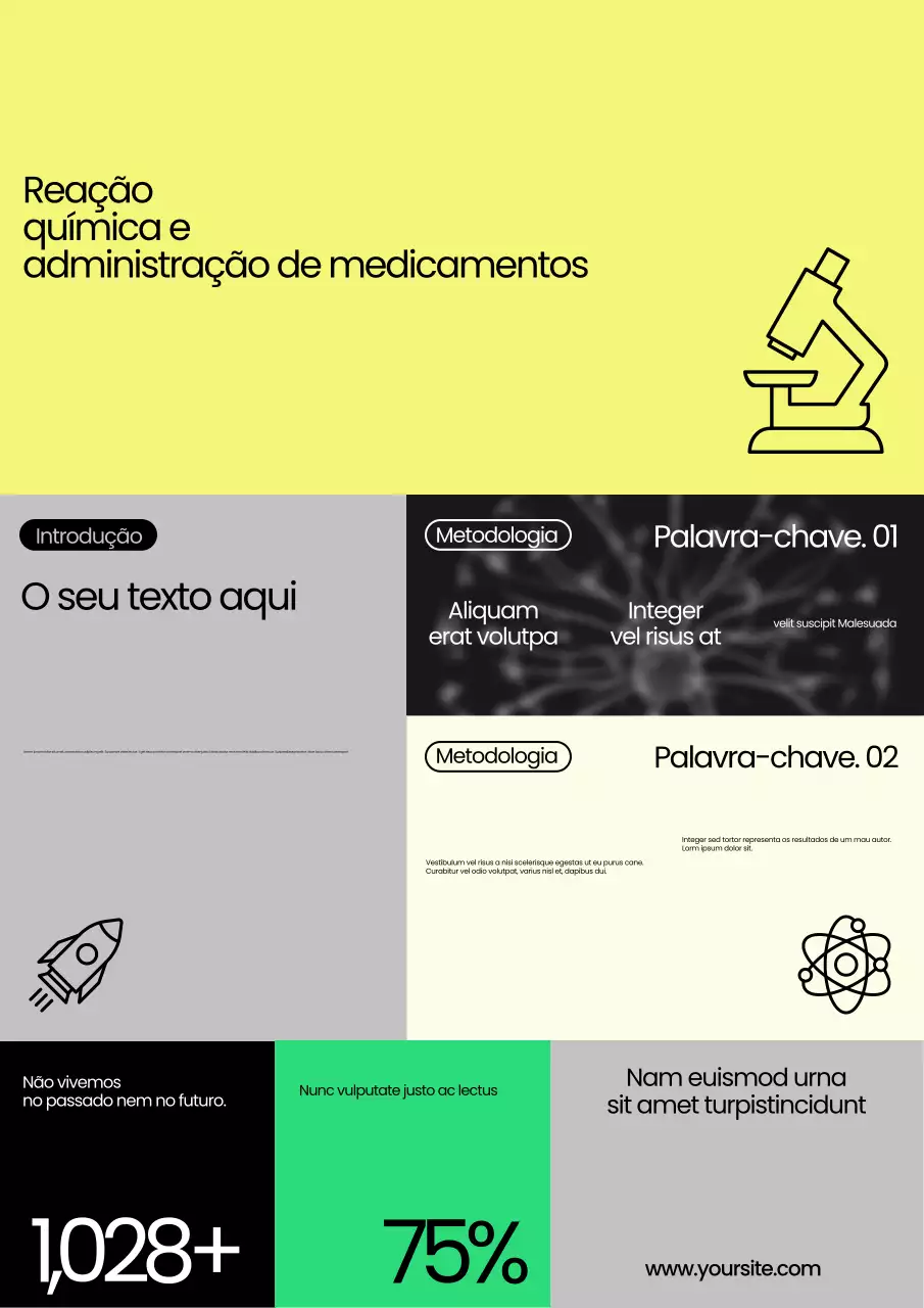 Apresentação de Ciências Modernas Amarelas