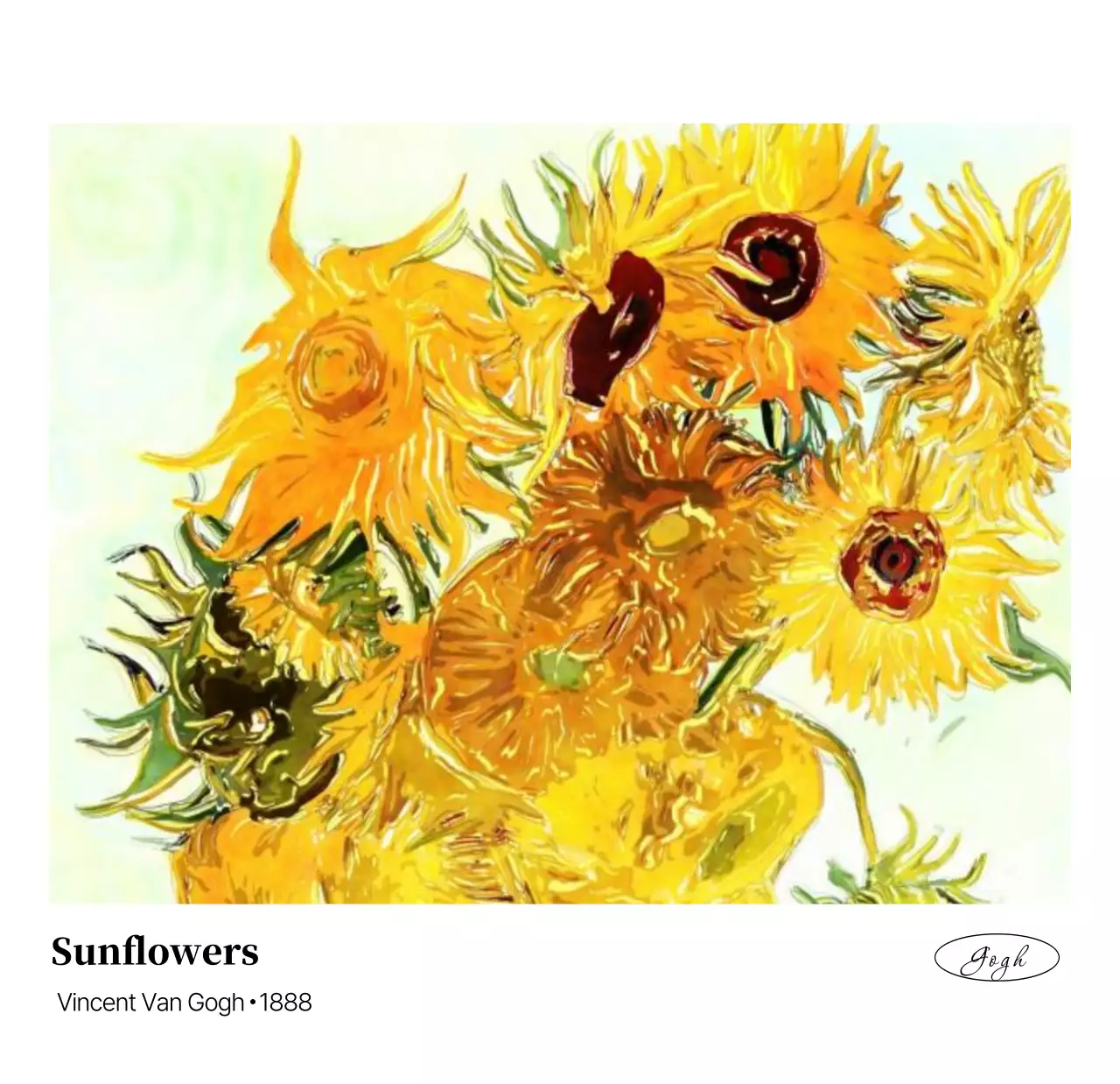 黒とグレーのシンプルでクラシックな名画。