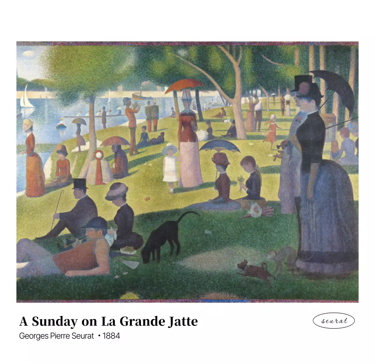 黒とグレーのシンプルでクラシックな名画。