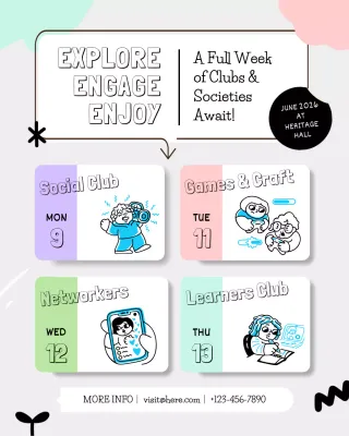 Pastel Playful Campus Events Announcement Instagram Post