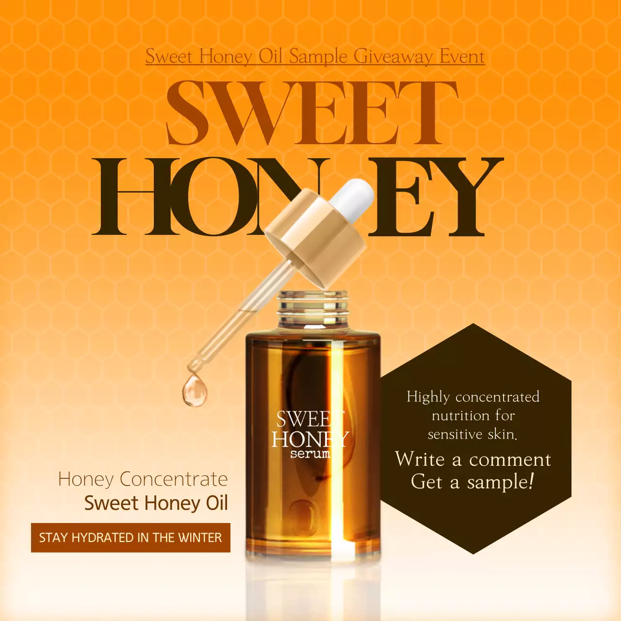 Orange Elegant Skincare Promotion Instagram Post