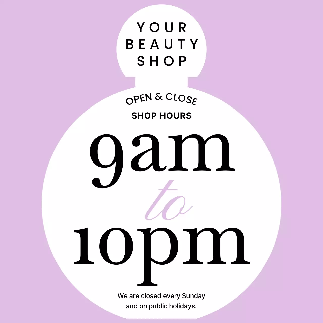 Purple Simple Shop Announcement Social Media Post