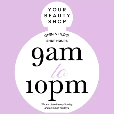 Purple Simple Shop Announcement Social Media Post