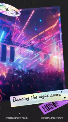 Neon Trendy Nightclub Promotion Instagram Post