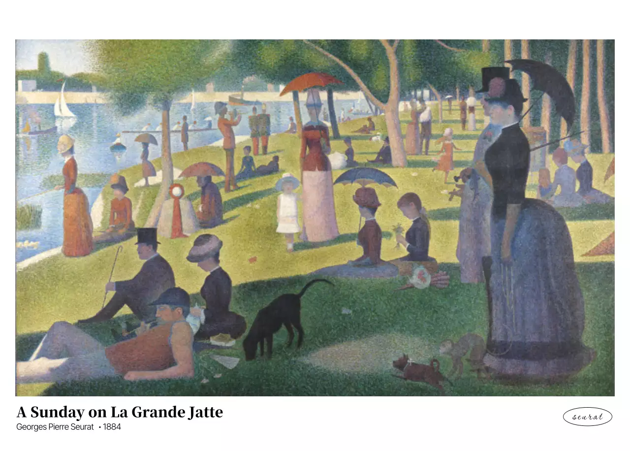 黒とグレーのシンプルでクラシックな名画。