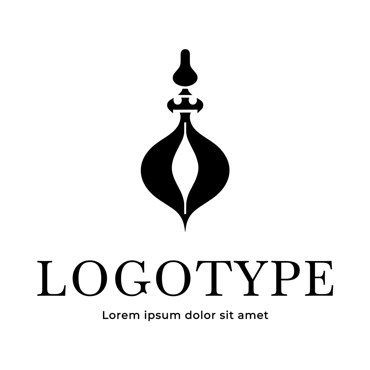 Black Minimal Design Logo