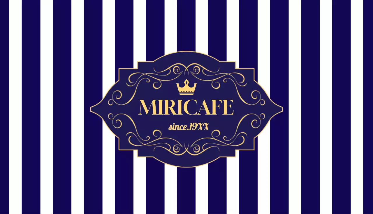 Navy Elegant Cafe Promotion Business Card