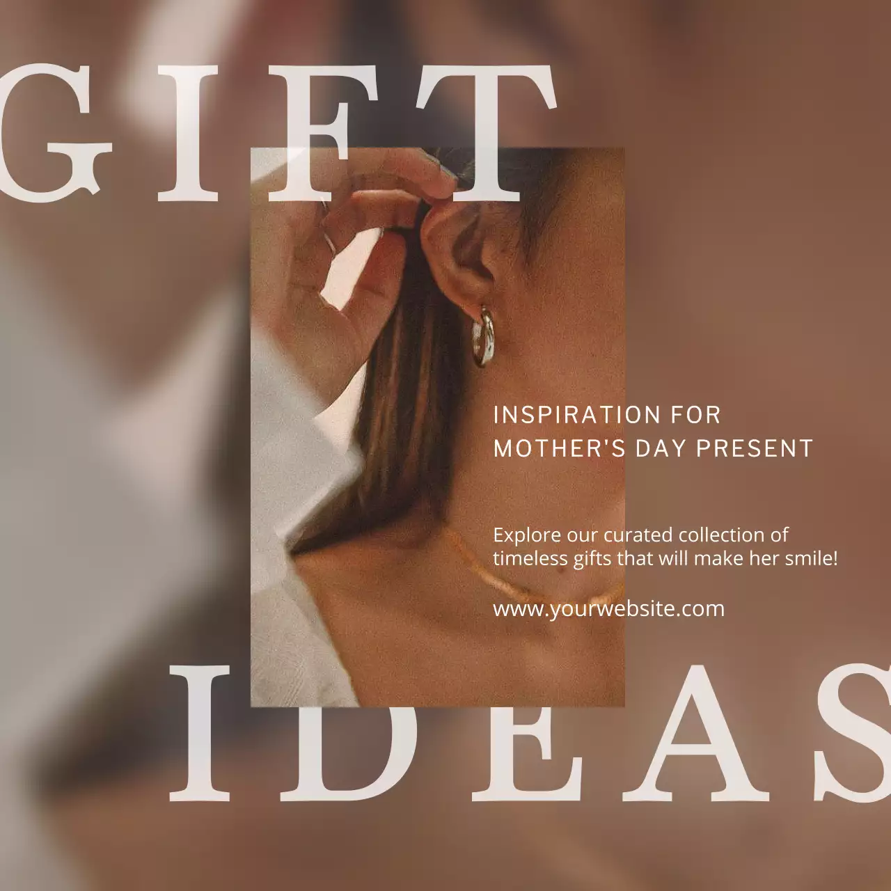 Beige Elegant Gift Promotion Social Media Post