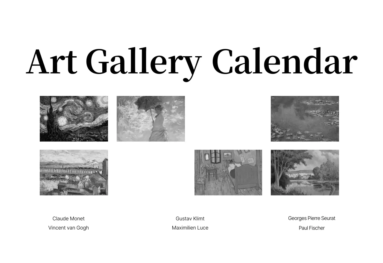 黒とグレーのシンプルでクラシックな名画。