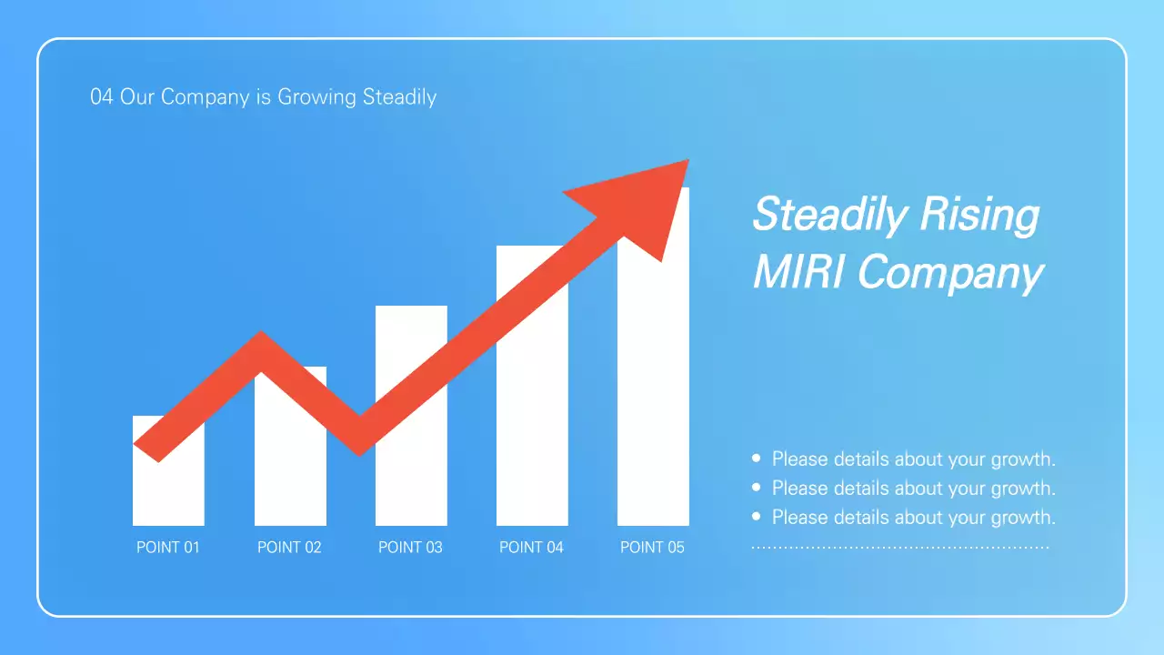 Minimalist business presentation in light blue and white