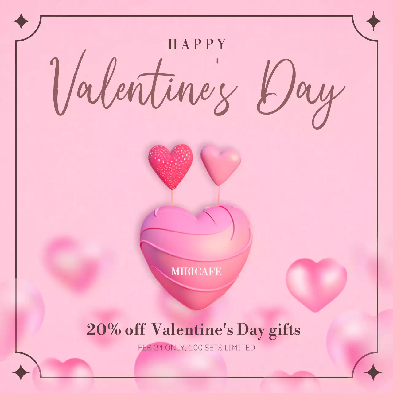 A lovely pink dessert cafe White Day event