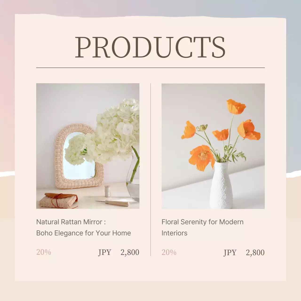 ピンク色のエレガントなブランドマーケティング広報